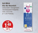 ESL Bio-Heumilch im V-Markt Prospekt ESL Bio-Heumilch von Hof-Milch im aktuellen V-Markt Prospekt für 1,49 €