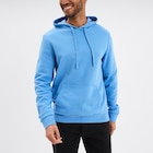 Sweat molleton à capuche hoodie bleu homme dans le catalogue La Halle