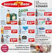 Coca Cola im Getränke Oase Prospekt in Beckum Aktueller Getränke Oase Prospekt mit Coca Cola, "Aktuelle Angebote", Seite 1