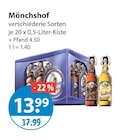 Bier von Mönchshof im aktuellen V-Markt Prospekt für 13,99 €