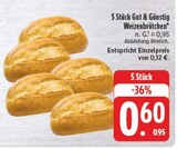 Weizenbrötchen im Angebot bei E center in Dresden Weizenbrötchen Angebote von Gut & Günstig bei E center Dresden für 0,60 €