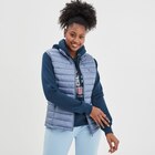 Doudoune légère droite sans manches bleu gris femme en promo chez La Halle Montpellier à 25,99 €