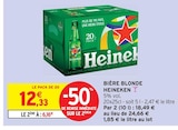 Bière Blonde - Heineken - Intermarché Super à Béziers Bière Blonde - Heineken en promo chez Intermarché Super Béziers à 6,16 €