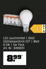 LED Leuchtmittel von BASE im aktuellen OBI Prospekt für 8,99 €