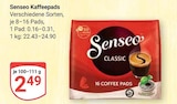 Kaffeepads Classic Angebote von Senseo bei GLOBUS Rostock für 2,49 €