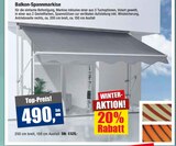 Balkon-Spannmarkise Angebote bei Scheidt Menden für 490,00 €