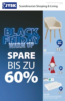 JYSK Prospekt "BLACK FRIDAY WARM UP - SPARE BIS ZU 60%" mit 17 Seiten