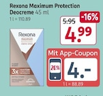 Maximum Protection Deocreme im Rossmann Prospekt zum Preis von 4,99 €