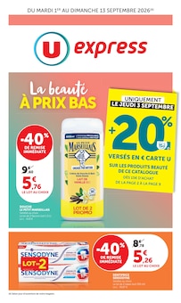 Catalogue U Express de la semaine 36, "U Express", page 1, 01/09/2026 - 13/09/2026 Prospectus U Express en cours, "U Express", page 1 sur 24