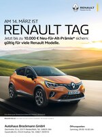 Renault Prospekt "Renault Tag", 8 Seiten, für Groß Nordende, 28.02.2020 - 14.03.2020 Renault Prospekt "Renault Tag", 8 Seiten, für Groß Nordende, 28.02.2020 - 14.03.2020