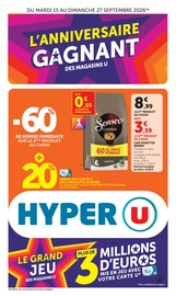 Promos Café dans le catalogue "L'ANNIVERSAIRE GAGNANT DES MAGASINS U" de Hyper U Café en promo dans le catalogue Hyper U à la page 1