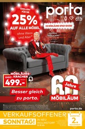Couch im porta Möbel Prospekt in Seevetal Aktueller porta Möbel Prospekt mit Couch, "DIE MÖBILÄUMS-SPAR-SHOW", Seite 1