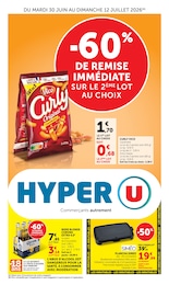 Prospectus Hyper U à Saint-Gilles-Croix-de-Vie, "-60% DE REMISE IMMÉDIATE SUR LE 2ÈME LOT AU CHOIX", 44 pages, 30/06/2026 - 12/07/2026