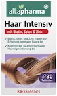 Haar Intensiv oder Biotin 5 mg N im Angebot bei Rossmann in Hannover Haar Intensiv oder Biotin 5 mg N Angebote von altapharma bei Rossmann Hannover für 2,99 €