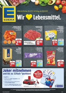 Aktueller EDEKA Prospekt (Bad Bocklet, 8 Seiten zum blättern EDEKA Prospekt Wir lieben Lebensmittel! mit 8 Seiten