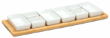 Ensemble à servir céramique blanc/bambou en promo chez Möbel Martin Metz à 25,00 €