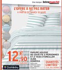 Parure housse de couette 2 personnes et 2 taies d'oreiller alba - DOMÉDIA dans le catalogue Intermarché