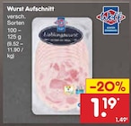 Aktuelle Wurst Angebote bei Netto Marken-Discount in Salzgitter Aktuelles Wurst Aufschnitt Angebot bei Netto Marken-Discount in Salzgitter ab 1,19 €