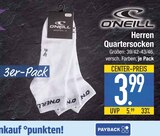 Herren Quartersocken Angebote von O'NEILL bei E center Augsburg für 3,99 €