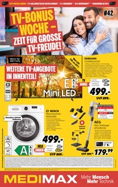 Fernseher im MEDIMAX Prospekt in Neuruppin Aktueller MEDIMAX Prospekt mit Fernseher, "TV-BONUS WOCHE - ZEIT FÜR GROSSE TV-FREUDE!", Seite 1
