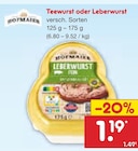 Teewurst oder Leberwurst von Hofmaier für 1,19 € bei Netto Marken-Discount im Angebot Teewurst oder Leberwurst von Hofmaier im aktuellen Netto Marken-Discount Prospekt