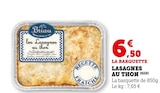 Lasagnes au thon - Briau - U Express à La Roche-sur-Yon Lasagnes au thon - Briau en promo chez U Express La Roche-sur-Yon à 6,50 €
