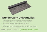 Unkrautvlies bei Raiffeisen Waren GmbH im Braunschweig Prospekt für 40,00 €