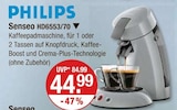 Senseo HD6553/70 von Philips für 44,99 € bei V-Markt im Angebot Senseo HD6553/70 von Philips im aktuellen V-Markt Prospekt