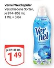 Weichspüler Angebote von Vernel bei GLOBUS Hof für 1,49 €