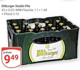 Stubbi Pils Angebote von Bitburger bei GLOBUS Worms für 9,49 €