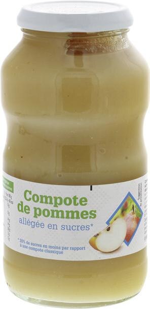 Compote pomme Bio sans sucres ajoutés en vente chez Lidl