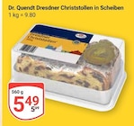 Dresdner Christstollen in Scheiben Angebote von Dr. Quendt bei GLOBUS Pirmasens für 5,49 €