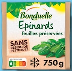 Épinards feuilles préservées sans résidu de pesticides surgelés - Bonduelle dans le catalogue Netto