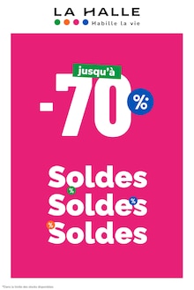 Prospectus La Halle en cours, "Soldes Soldes Soldes", page 1 sur 1