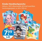 Kinder Handtuchponcho Octopus von  im aktuellen V-Markt Prospekt für 7,99 €