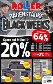 Aktueller ROLLER Möbel & Einrichtung Prospekt in Brüel und Umgebung, "BÄRENSTARKE BLACK WEEKS" mit 26 Seiten, 03.11.2024 - 16.11.2024