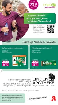 mea - meine apotheke Prospekt der Woche "Unsere September-Angebote" Seite 1, 01.09.2025 bis 30.09.2025 für Stuttgart Aktueller mea - meine apotheke Prospekt "Unsere September-Angebote" Seite 1 von 4 Seiten für Stuttgart