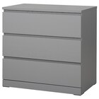 Kommode mit 3 Schubladen grau lasiert im Angebot bei IKEA in Seevetal Kommode mit 3 Schubladen grau lasiert Angebote von MALM bei IKEA Seevetal für 79,99 €