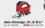 Akku-Stichsäge „TE-JS 18 Li“ Angebot in Söllingen Akku-Stichsäge „TE-JS 18 Li“ im aktuellen Prospekt bei toom Baumarkt in Söllingen