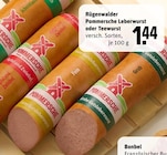 Pommersche Leberwurst oder Teewurst Angebote von Rügenwalder bei REWE Oberhausen für 1,44 €