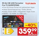 55 Zoll 4K UHD Fernseher Fire TV XU55FO754S von TELEFUNKEN im aktuellen Netto Marken-Discount Prospekt für 359,99 €