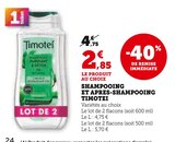 Shampooing et Après-Shampooing - Timotei dans le catalogue Super U
