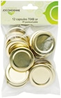 12 couvercles dorés pour bouteilles en verre - Jocondienne - Colruyt à Dijon 12 couvercles dorés pour bouteilles en verre - Jocondienne en promo chez Colruyt Dijon à 3,19 €