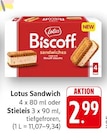 Biscoff Sandwich Angebote von Lotus bei E center Göppingen für 2,99 €