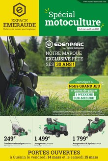 Prospectus Espace Emeraude en cours, "Spécial motoculture", page 1 sur 20