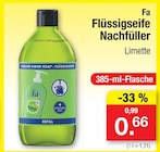 Flüssigseife Nachfüller im Angebot bei Zimmermann in Wilhelmshaven Flüssigseife Nachfüller Angebote von Fa bei Zimmermann Wilhelmshaven für 0,66 €