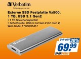 expert Schwesing - Externe SSD Festplatte Vx500, 1 TB, USB 3.1 Gen2 Angebot im Prospekt Externe SSD Festplatte Vx500, 1 TB, USB 3.1 Gen2 bei expert im Schwesing Prospekt für 69,99 €