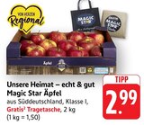 Magic Star Äpfel Angebote von Unsere Heimat – echt & gut bei EDEKA Mannheim für 2,99 €
