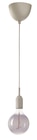 Lampenaufhängung +LED-Leuchtmittel beige/Klarglas grau Angebote von GRÅVACKA / MOLNART bei IKEA Saarbrücken für 12,99 €