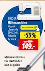 Nähmaschine Angebote von SINGER bei Lidl Siegburg für 149,00 €